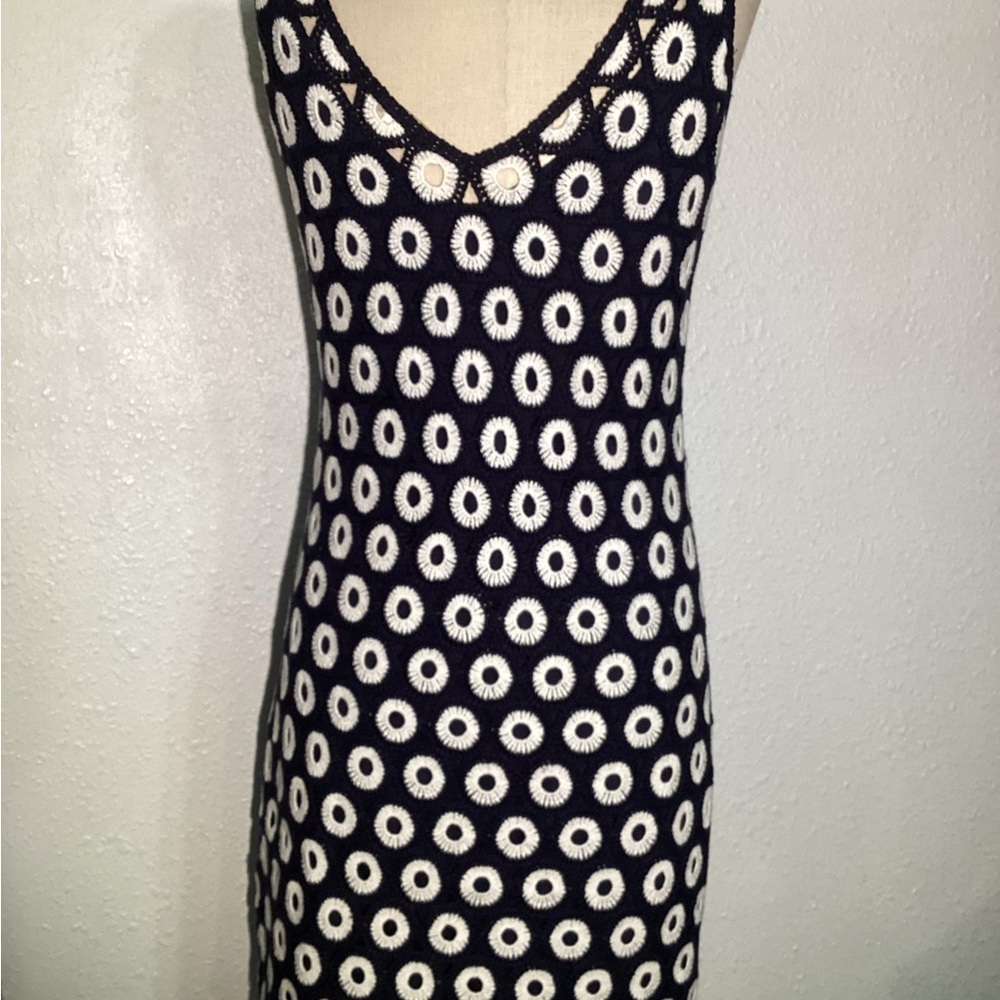 Boden Elana Blue and White Crochet Dress size 8 - Picture 7 of 12
